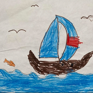 «Плыви кораблик мой, плыви» -  автор Зубарев Данил  - 5 лет