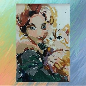 Девочка с кошечкой - Шадрина Нина (9 лет)